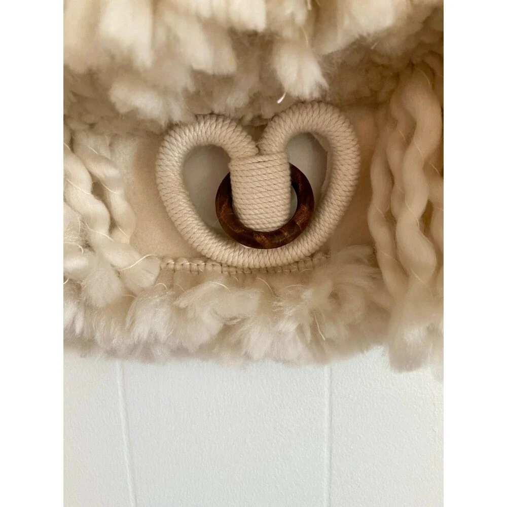 Macrame Highland Cow Wall Hanging Boho Farmhouse Decor Yarn Bull Head 20